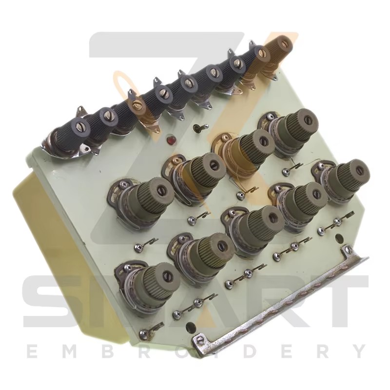 9 Warna Tension Base Unit Dengan Tension Base Card Tajima Bahagian Mesin T01TJ901-U