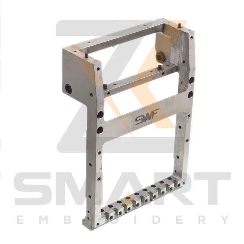 Pengguna Original SWF 9 Warna Needle Bar Case Dengan Thread Lock Device Holes Mesin Besi Bahagian N0102SWF901-U