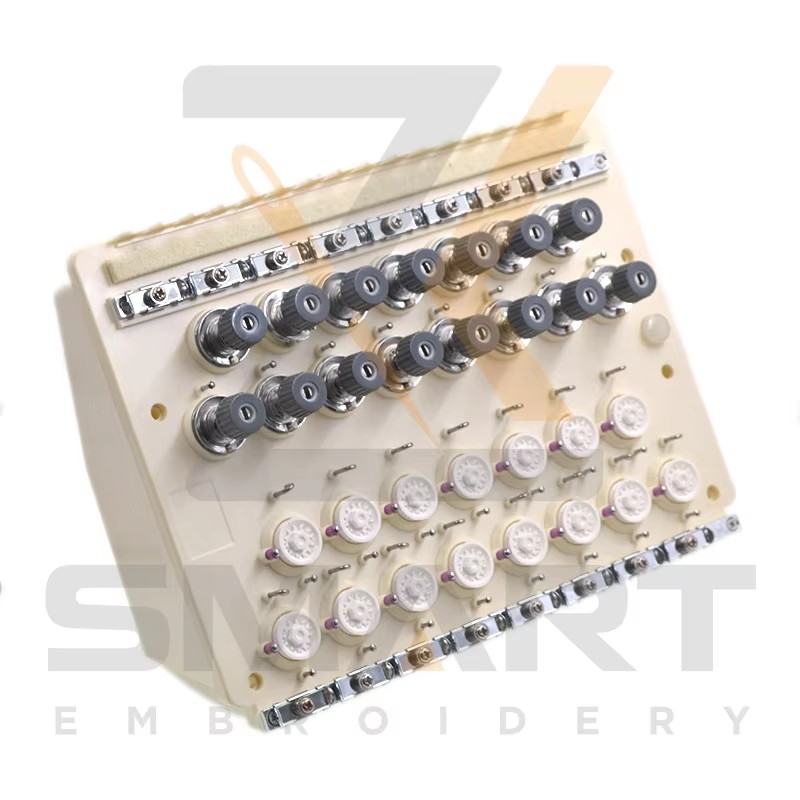 15 Warna Tension Base Unit Dengan Sensor Rail Bahagian Mesin Mesin China T0104-TJ15